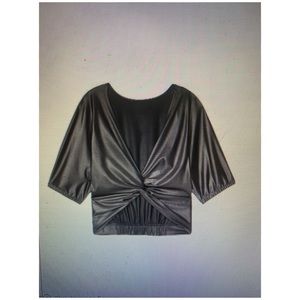 COPY - Maroon twist front Crop Top